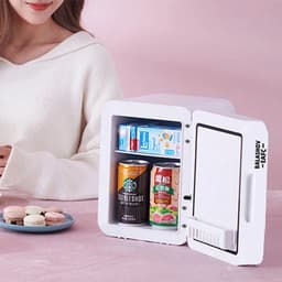 Cherrys Finds - Mini Koelkast - Beauty Koelkast - Make-up koelkast - Koelkast voor onderweg - 4L - Cosmetische opslag - LED spiegel - Draagbare koelkast - Cosmetica koeling - Camping - Tafelmodel — thumbnail 6