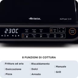 Airfryer Grill - Heteluchtfriteuse Grillpan - Gezond Koken - 8 Kookfuncties - 8 Liter - Zwart — thumbnail 3