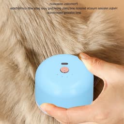 Draagbare elektrische massageborstel voor huisdieren, verlichting van spanning en pijn voor katten en honden, met 4 massagekoppen en draadloos ontwerp — thumbnail 2