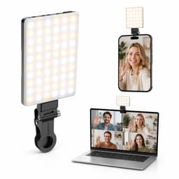 Sounix LED Video Lamp - Studiolampen - 60 LED - Selfie light - Oplaadbare - Smartphone Lamp - Zwart — thumbnail 1