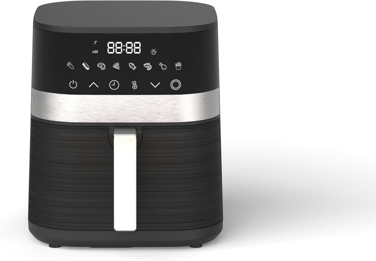 Luchtfriteuse zonder olie - Airfryer Heteluchtfriteuse - Gezond Koken - Snelle Bereiding - 6 Liter - Zwart — afbeelding 1