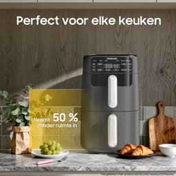 AIMASON 10L XXL Airfryer met dubbele laag - 2700W Krachtig Vetvrij Frituren - Heteluchtfriteuse met dubbele lade en verticale constructie bespaart 50% ruimte - 6-in-1 Kookstanden - Grote capaciteit voor thuisgebruik - Inclusief Receptenboek — thumbnail 4