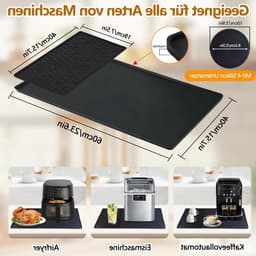 2-in-1 drip mat met rand, 60 x 40 cm, siliconen pad voor koffiezetapparaat, hittebestendig, antislip en eenvoudig schoon te maken, inclusief 4 siliconen onderzetters — thumbnail 2