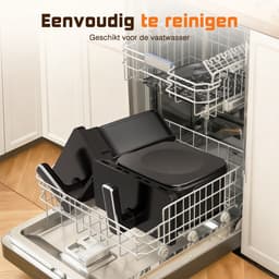Saikefy Airfryer XXL - 11 Liter - Gestapelde Lades - 11 Programma's - Airfryer met Intelligent Touchbediening - Heteluchtfriteuse - Inclusief 4 handige accessoires — thumbnail 7