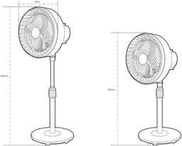 Staande Ventilator - Vloerkoeler - Luchtcirculatie Kamer - Automatische Oscillatie - Tot 108.5 cm - Wit — thumbnail 3