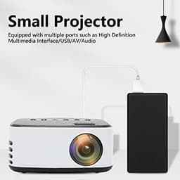 aladdien - Projector - Mini - HD 1080P - Home Cinema - Portable - Outdoor - Wifi - LED Lights - Adapter - Smartphone Tablet Laptop TV Stick - Zwart ... — thumbnail 5