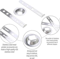 VCSJW 2-delige Spuitmond Set voor Keukenmachine - RVS Pastry Accessoires met 8 Mallen — thumbnail 2