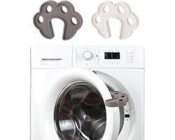 VT Goods - Wasmachine Deurstopper - Siliconen Deur Prop - Goede Ventilatie - Wit en Grijs - Ondersteuning voor Wasmachine en Droger - 2 Stuks