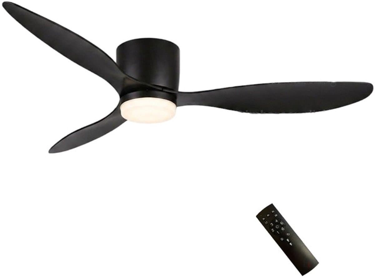 Freelight Plafondventilator Brezza Zwart incl. Led 132cm — afbeelding 1