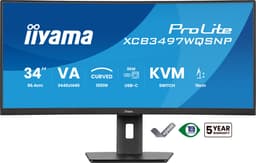 iiyama ProLite XCB3497WQSNP-B1 - 34 inch - WQHD - VA - USB-Hub (4x) - Verstelbaar - USB-C Dock - Curved — thumbnail 5