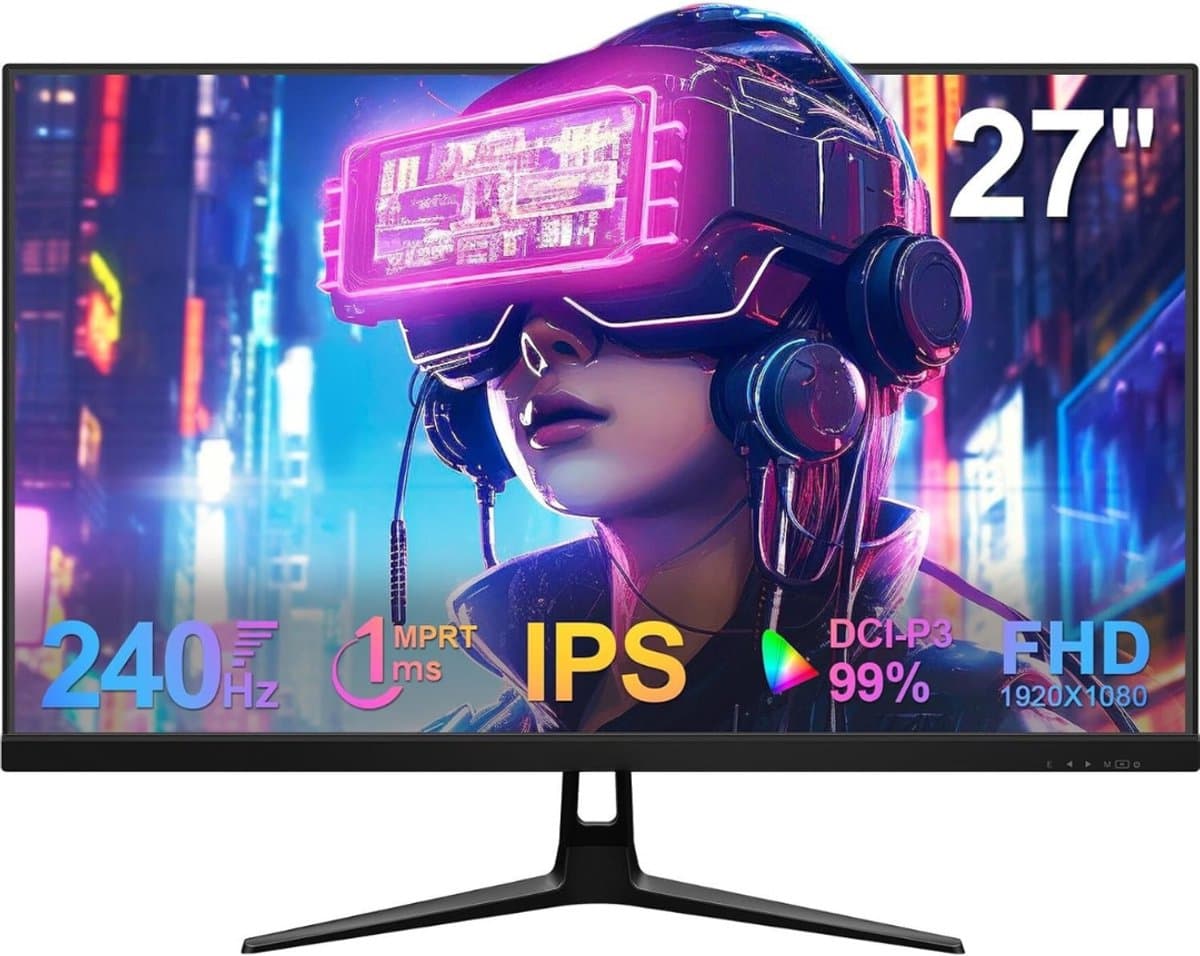 Zyrex® Gaming Monitor 240hz - Gaming Monitor -Zwart - 16cm x 62cm x 46cm — afbeelding 1
