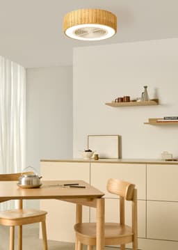 CREATE - Stille plafondventilator 40W Ø50 cm met verborgen bladen en LED-verlichting - S - Met licht - Controller voor wandmontage - WIND CLEAR EASY — thumbnail 4