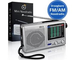 Twenty4seven® Noodradio Draagbaar - Mini Radio op Batterijen - FM & AM Ontvangst - Survival voor Noodpakket bij Stroomuitval & Rampen