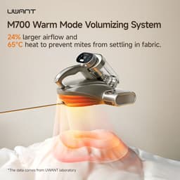 Uwant M700 UV-stofzuiger voor matrassen, 18 kPa zuigkracht, metalen rollers, 253,7 nm UV-C UV-lamp, 60.000 toeren per minuut, 65 °C verwarming, HEPA-filter en ultrasone matrasstofzuiger, geschikt voor banken, kussens, spreien, enz — thumbnail 3