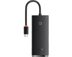 USB C Hub - Adapter Dock Station - Extra Poorten - 4x USB 3.0 - 0.25m - Zwart