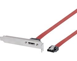 eSATA poort slotplaat - Slotpaneel SATA - Computeruitbreiding - Intern extern gebruik - 50 cm - Zwart