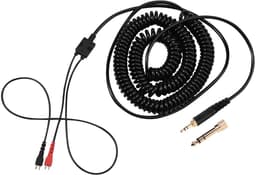 Cosensi - Vervangende Spiraalkabel - Audio Kabel - Compact - Zwart - 3.5mm en 6.5mm Plug - Geschikt voor Sennheiser Hoofdtelefoons - 2 meter — thumbnail 1