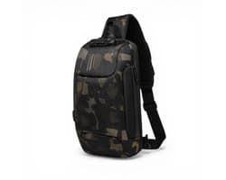Anti-Diefstal Sling Bag - Crossbody Rugzak - Waterdichte Schoudertas - Laptop - Tablet Tas - Met Cijferslot - Camouflage