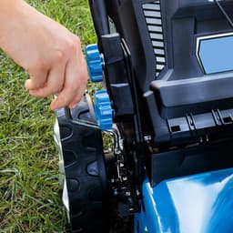 Benzine grasmaaier - Gazonmaaier - Gazon onderhouden - 3-in-1 maaisysteem - 41 cm maaibreedte - Grijs blauw — thumbnail 4