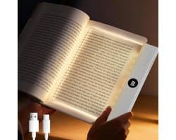 leeslampje voor boek - leeslampje - boekenlegger Boeklamp - leeslampje voor in bed - platte leeslamp - flexilight leeslampje - leeslampje voor boek oplaadbaar usb - 3 verstelbaar met timerfunctie - Geschikt om 's avonds te lezen - Wit