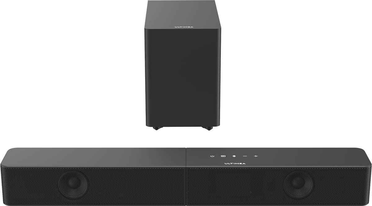 ULTIMEA 2.1-kanaals Soundbar met draadloze subwoofer, app-bediening, soundbar voor TV, Bluetooth 6.0, HDMI, optisch, 240 W piekvermogen, Poseidon R3T — afbeelding 1