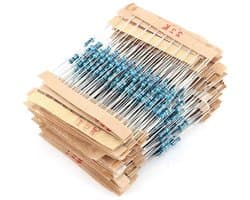 560-delige set met 56 soorten metalen filmweerstanden - Assortiment van weerstanden van 1 ohm tot 10 Mohm, elektronica onderdelen, componenten kit, hobby elektronica