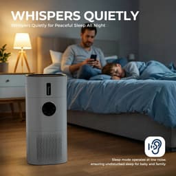 Novari 2 in 1 luchtreiniger - Luchtbevochtiger - True HEPA filter - Geavanceerd filtersysteem - Stille werking - Energiezuinig — thumbnail 5