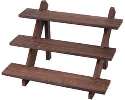 3-laagse Oorbellen Display Stand in Koffiekleur, Houten Ringhouder voor Sieraden, Perfect voor Winkels en Creatieve Opslag, 39x31x25.7cm