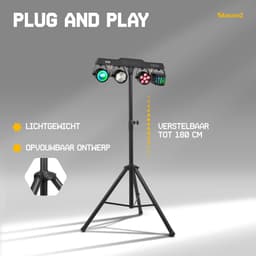 Feestverlichting op statief - BeamZ CLS Triton Partybar - Discolampen - DMX en muziekmodus - RGBW — thumbnail 4