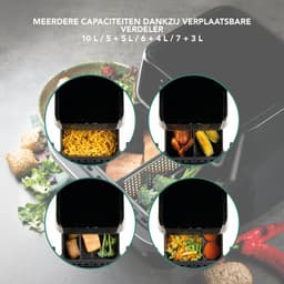 DOMO DO544FR Airfryer XXL - Heteluchtfriteuse - Family Edition - 10 L - 1800 W - Grillrek - PFAS vrij - Zwart — thumbnail 5