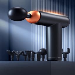 Bregico Massage Gun - Massage Apparaat - 99 Versnellingen - 8 Verschillende Opzetstukken - Voor Lichaamsmassage - Zwart — thumbnail 2