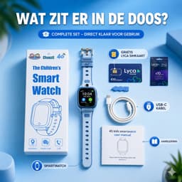 Kinder Smartwatch met GPS & Telefoonfunctie – Veiligheidshorloge voor Kinderen met Camera, SOS-Knop & Locatietracking – Ouderlijk Toezicht – Roze/Oranje — thumbnail 4