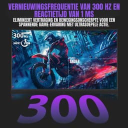 RUX® Gaming Monitor 240hz - Gaming Monitor -Zwart - ‎‎18cm x 62cm x 45cm; 5kg — thumbnail 2