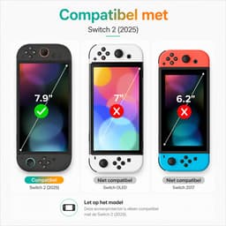 Screenprotector geschikt voor Nintendo Switch 2 met montage frame - Set van 3 stuks - Sounix - Screenprotector Tempered Glass - Gehard Glas — thumbnail 8