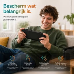 Screenprotector geschikt voor Nintendo Switch 2 met montage frame - Set van 3 stuks - Sounix - Screenprotector Tempered Glass - Gehard Glas — thumbnail 5