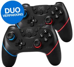 2x Draadloze Controller Geschikt voor Nintendo Switch & Switch 2 - Ergonomische Handvat Gripstand — thumbnail 1