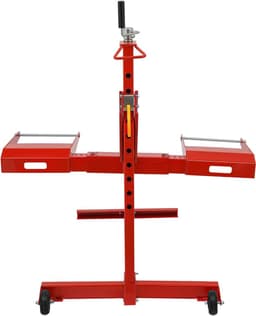 Grasmaaier Hefbok - Hefbrug Tuintractor - Onderhoud Reparatie - Verstelbare Lengte - 450lbs Capaciteit - Zwart Rood — thumbnail 4