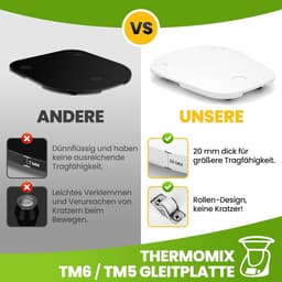 Glijplank voor Thermomix - Keukenmachine plank - Apparaat Verplaatsen - Met Wielen - 35 x 30 cm - Wit — thumbnail 2