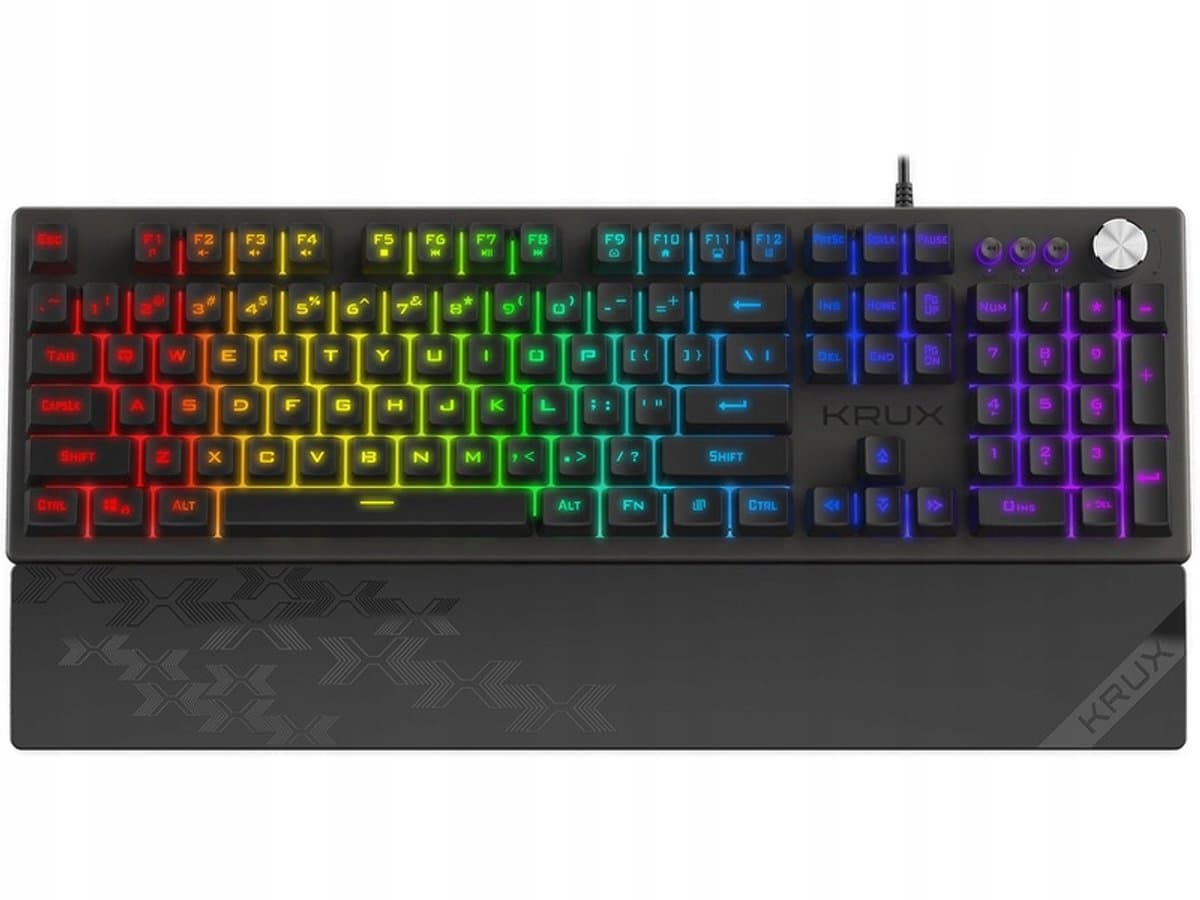 KRUX Frost RGB Membraan Toetsenbord, 107 Toetsen, Volumewiel — afbeelding 1