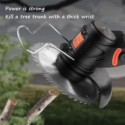 Elektrische grasmaaier - Draadloze trimmer - Gazon onderhoud - Opvouwbaar ontwerp - 100 mm snijbreedte - Zwart — thumbnail 4