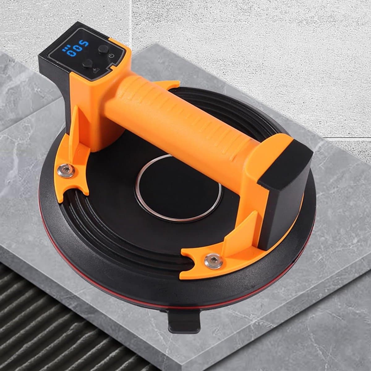 Accu-vacuümzuiger voor tegels, max. 200 kg, accu-tegellift met lcd-display, oplaadbare glaszuiger met automatische zuiging voor gladde oppervlakken — afbeelding 1