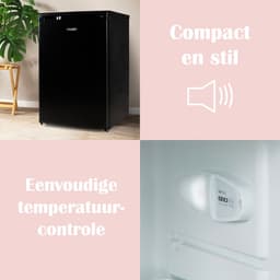 PRIMO PR198FR Koelkast Tafelmodel - Kleine Koelkast - 131L - 35 dB Stil - Energielabel C - Zwart — thumbnail 6