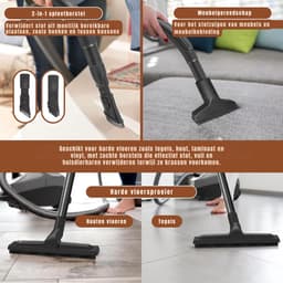 DYNA® Karcher - Karcher Stofzuiger - Bouwstofzuiger - Festool Stofzuiger - Bouwstofzuiger Zonder Zak - Grijs - 33cm x 31cm x 53cm — thumbnail 4