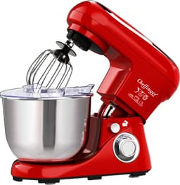 Cheffinger Keukenmixer - Rood - 6.5L Mengkom - Keukenrobot - 3 Accessoires - Keukenmachine - 1600W — thumbnail 1
