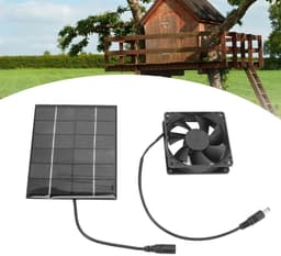 Dailygoods - Dailygoody - Zonnepaneelventilator - Ventilatiesysteem - Eenvoudig te installeren - Energiezuinig - Ideaal voor kippenhokken - Geschikt voor serres — thumbnail 3