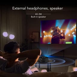 Dailygoods - Dailygoody - Mini LED-projector - Thuisbioscoop - Compact en lichtgewicht - 1920 x 1080 resolutie - Ideaal voor buitengebruik - Perfect voor film — thumbnail 4