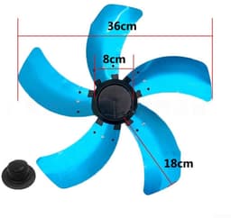 Dailygoody - Solidchoice - Dailygoody - Aluminium ventilatorblad - Vijf-blad ontwerp - Lichtgewicht - Voor 16 inch ventilator - Hoog geluid en temperatuur weerstand - Eenvoudig — thumbnail 3
