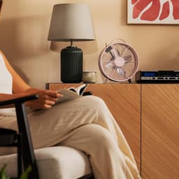 Tafelventilator Cecotec 25W – Retro Roze Bureauventilator – 8 Inch – 2 Snelheden – Stabiele Voet — thumbnail 3