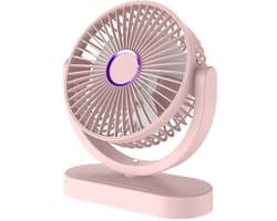 Ventilatoren-USB Tafelventilator - 5.5 Inch Bureauventilator - Stil en Krachtig - 3 Snelheden - Verstelbaar - Mini Ventilator voor Thuis, Kantoor en Laptop — afbeelding 1