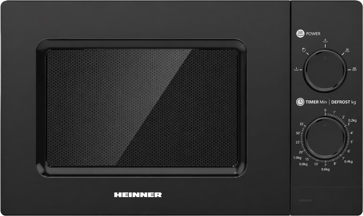Heinner HMW-MD20MBK - Solo Magnetron Vrijstaand 20 Liter - 700W met 5 Vermogensstanden - Ontdooifunctie & Timer 35 Min - Mechanische Bediening - Zwart — afbeelding 1